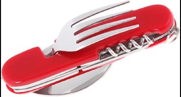 Multifunctioneel Bestek Setje Rood - 6-in-1