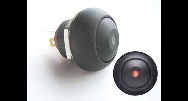 Miniatuur Drukschakelaar Met Rode Led Spst Off-(On)