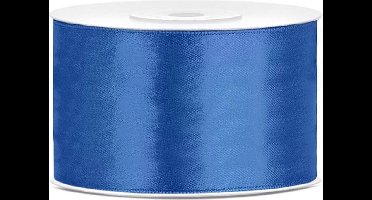 Partydeco - Satijn lint Royal Blue 38mm/rol 25m