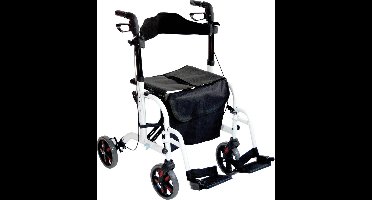 Aidapt Transport rolstoel rollator - Aluminium - Wit