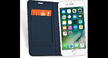 Hoesje geschikt voor Apple iPhone 7 Plus - Kunstlederen Wallet Hoesje Blauw - 360 Graden Beschermend Telefoonhoesje