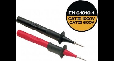 Fluke TP220-1 Veiligheids-testpuntenset Steekaansluiting 4 mm CAT II 1000 V Zwart, Rood 1 stuk(s)