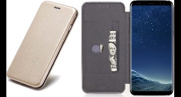 Hoesje geschikt voor Samsung Galaxy S8 - Book Case Slim Wallet Goud