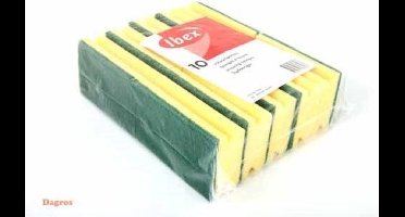 Ibex Schuurspons met greep - 10 stuks