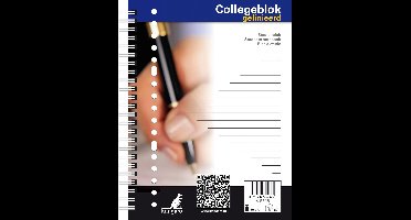 Collegeblok Kangaro A5 17-gaats 60grs 80 blad gelinieerd. 5 stuks K-5545-5