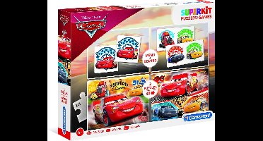 Clementoni - Super kit puzzel en spellen 4in1 - Disney Cars 3