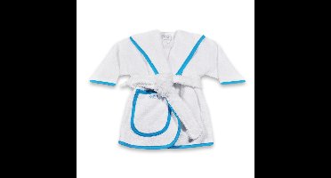 Funnies badjas - 0 tot 12 maanden wit/turquoise