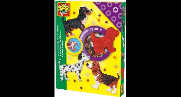 Strijkkralenset SES: 1200 stuks hond (00754/00753)