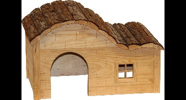 Kerbl Knaagdierhuis - met golvend dak Nature