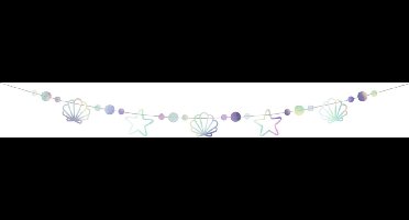 PARTYDECO - Kartonnen holografische zeemeermin slinger