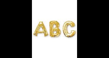 AMSCAN - Goudkleurige grote aluminium letter ballon - Goud