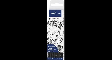 Faber-Castell tekenstift - Pitt Artist Pen - Manga 4-delig - zwart - FC-267121