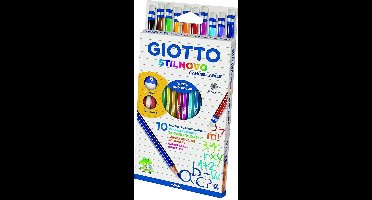Giotto Box Of 12 Erasable Colouring Pencils Giotto Stilnovo In Display Of 10 Pcs