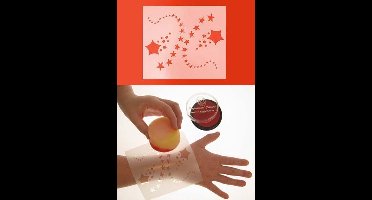 PXP schminksjabloon 12x13cm ster + straal