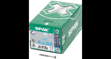 Spax Spaanplaatschroef RVS Torx 4.5 x 50 - 200 stuks