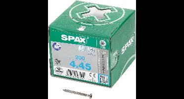 Spax Spaanplaatschroef lenskop RVS T-Star T20 4.0x45mm (per 200 stuks)