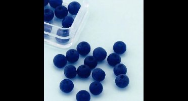 Glasparels Rond Mat Donkerblauw (/paars)