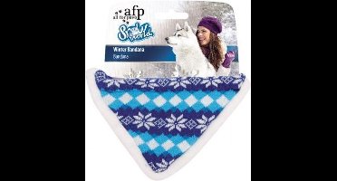 All For Paws Snow World Winter Bandana Blauw