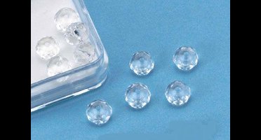 Facet Geslepen Kralen Transparant, 4x6mm, 10 stuks