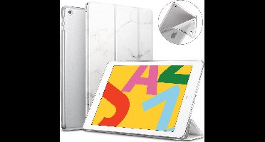Hoes geschikt voor iPad 2019 / 2020 / 2021 10.2 inch - Trifold Book Case Kunstleer Tablet Hoesje Marmer