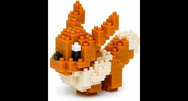 Bandai - Nanoblock - Eevee - Pokémon - Mini Brick Figuur - Bouwset - Eevee Pokémon Figuur Bouwpakket in Pixel - NBPM005