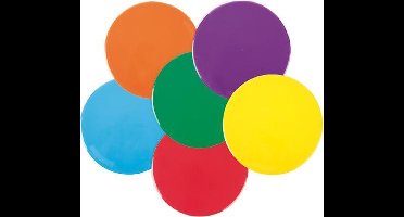 Vloermarkering rond - set van 6 kleuren - markeerschijven