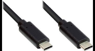 OTB USB-C naar USB-C kabel - USB2.0 - tot 20V/3A / zwart - 1 meter