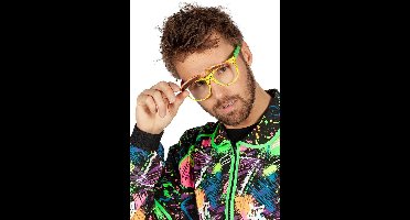 Bril 80's hologram met klep
