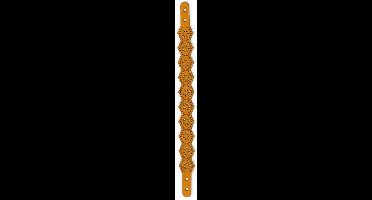 Band Lace imitatieleren armband oranje 21x1.8 centimeter