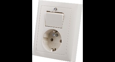 Berker Afdekplaat Combinatie Wissel Randaarde S1 - Crème