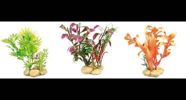 Flamingo Aquarium accessoire Plantje Met Stenen