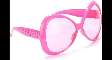 Vegaoo - Fluo roze disco bril voor volwassenen