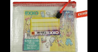 EXXO-HFP #34116 - A6-XL Opbergtas Handy; Multi-Purpose; Rits Rood; 5 stuks