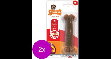 Nylabone Durable Bone Bacon Bacon - Hondenspeelgoed - 2 x Wolf
