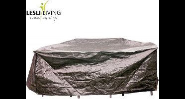 Lesliliving - Zitgroep beschermhoes Ø200x80cm - Grijs