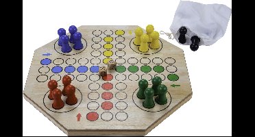 Longfield Ludo jumbo bordspel in colorbox 50x50x3 cm