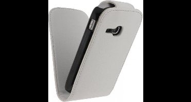 Xccess Leather Flip Case Samsung Galaxy Mini 2 S6500 White