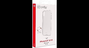 Celly Gelskin Siliconen hoesje - Geschikt voor Apple iPhone XS Max- TPU Back cover - Transparant