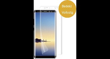 Screenprotector geschikt voor Samsung Galaxy Note 8 - Edged (3D) Glas PET Folie Screenprotector Transparant 0.2mm 9H (Full Screen Protector)