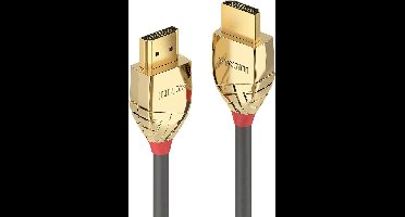 LINDY HDMI Aansluitkabel HDMI-A stekker, HDMI-A stekker 1.00 m Grijs 37861 HDMI-kabel