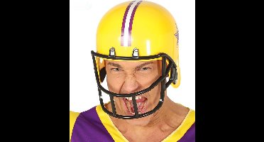 Gele american football helm voor volwassenen - Verkleedhoofddeksel