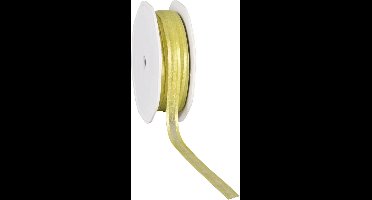 Satin edge Organzalint Lime - 10 mm / 50 mtr.