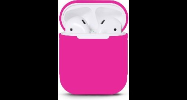 KELERINO. Siliconen hoesje geschikt voor Apple Airpods 1 & 2 - Softcase - Roze