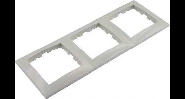 BERKER S1 afdekraam 3-voudig, inbouw | WIT