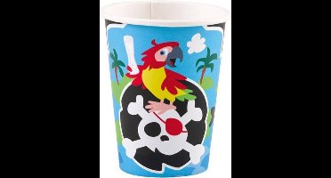 Amscan Feestbekers Piraten 250 Ml 8 Stuks Blauw