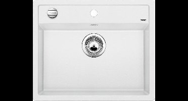 Spoelbak Blanco Dalago 6 vlakbouw wit 514771. Draaiknopbediening.