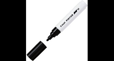 Pilot Pintor Zwarte Verfstift - Medium marker met 1,4mm schrijfbreedte - Inkt op waterbasis - Dekt op elk oppervlak, zelfs de donkerste - Teken, kleur, versier, markeer, schrijf, kalligrafeer…