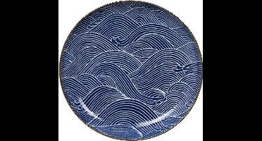Tokyo Design Studio Seigaiha Blue Bord Ø 25 cm