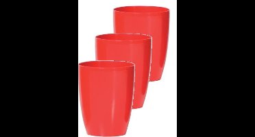 Bloempot Rond Duow 13cm KORAALROOD Prosperplast / 3 STUKS ! /