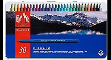 Caran D'Ache Viltstiften Fibralo Classic 30 stuks in metalen etui